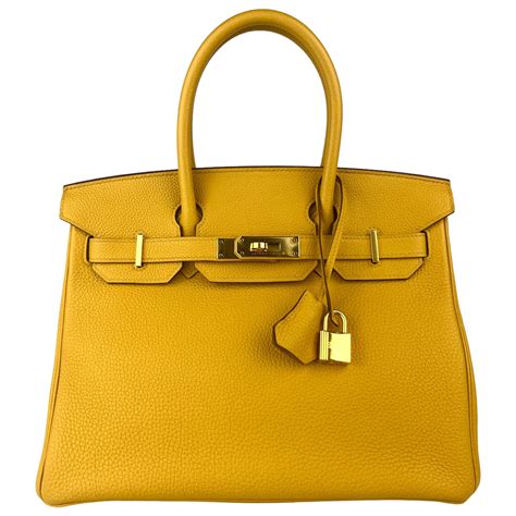 hermes jaune ambre birkin|Hermes yellow handbags.